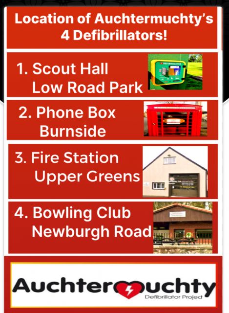 Location Of Muchty’s Defibrillators 